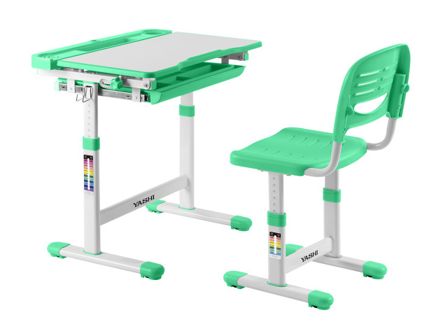 Product image YASHI Kids Desk and Chair Set W/Green
